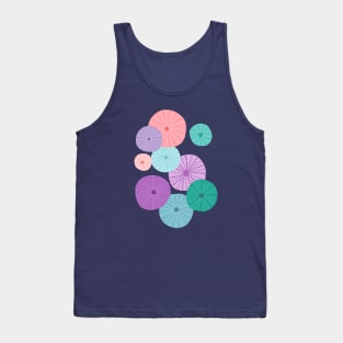 Sea Urchin Pattern in Mermaid Hues Tank Top